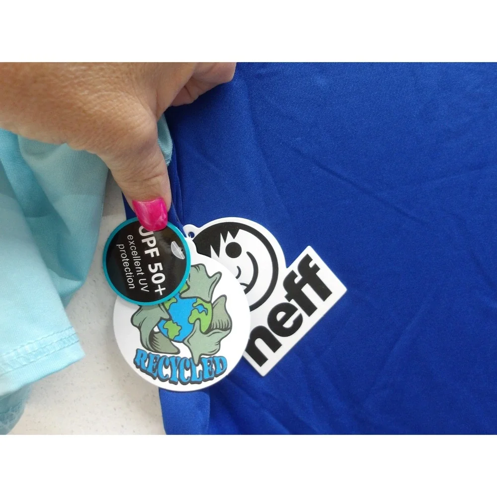 Neff Boys Blue Long Sleeve Rash Guard Swim Shirt‎ Rubber Duck Graphic 18 /#26561
